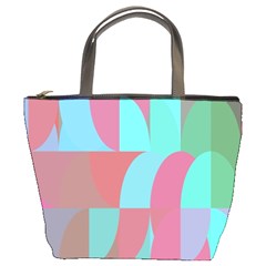 Geometric Ocean Purple Blue Pink Bucket Bag