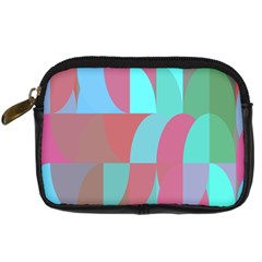 Geometric Ocean Purple Blue Pink Digital Camera Leather Case