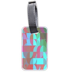 Geometric Ocean Purple Blue Pink Luggage Tag (two Sides)