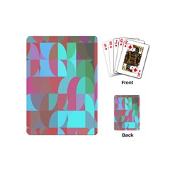 Geometric Ocean Purple Blue Pink Playing Cards Single Design (mini)