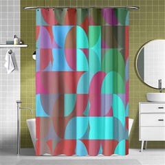 Geometric Ocean Purple Blue Pink Shower Curtain 48  X 72  (small)  by ConteMonfrey