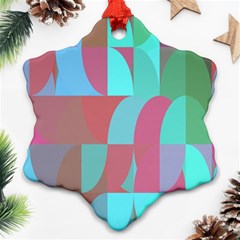 Geometric Ocean Purple Blue Pink Ornament (snowflake)