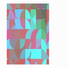 Geometric Ocean Purple Blue Pink Small Garden Flag (two Sides)