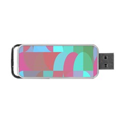 Geometric Ocean Purple Blue Pink Portable Usb Flash (two Sides)