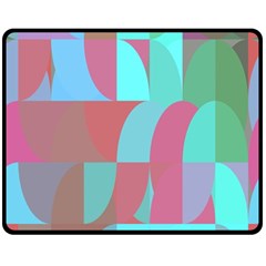 Geometric Ocean Purple Blue Pink Two Sides Fleece Blanket (medium)