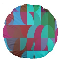 Geometric Ocean Purple Blue Pink Large 18  Premium Flano Round Cushions