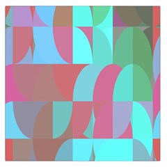 Geometric Ocean Purple Blue Pink Square Satin Scarf (36  X 36 )