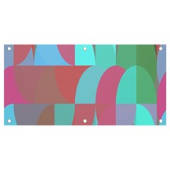 Geometric Ocean Purple Blue Pink Banner And Sign 4  X 2 