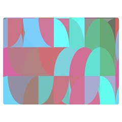 Geometric Ocean Purple Blue Pink Premium Plush Fleece Blanket (extra Small)