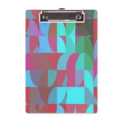 Geometric Ocean Purple Blue Pink A5 Acrylic Clipboard