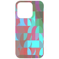 Geometric Ocean Purple Blue Pink Iphone 15 Pro Black Uv Print Pc Hardshell Case