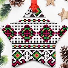 Ukrainian Folk Seamless Pattern Ethnic Ornament Border Element Traditional Ornament (star)