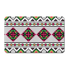 Ukrainian Folk Seamless Pattern Ethnic Ornament Border Element Traditional Magnet (rectangular)