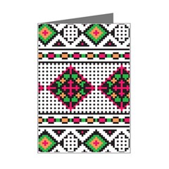 Ukrainian Folk Seamless Pattern Ethnic Ornament Border Element Traditional Mini Greeting Card