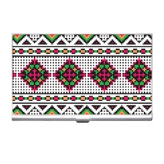 Ukrainian Folk Seamless Pattern Ethnic Ornament Border Element Traditional Business Card Holder