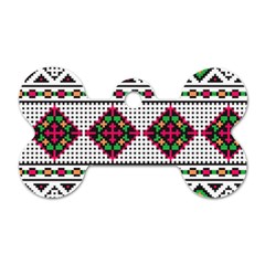 Ukrainian Folk Seamless Pattern Ethnic Ornament Border Element Traditional Dog Tag Bone (two Sides)