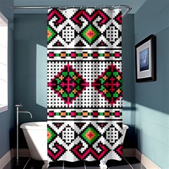 Ukrainian Folk Seamless Pattern Ethnic Ornament Border Element Traditional Shower Curtain 36  X 72  (stall) 