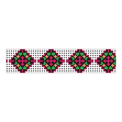 Ukrainian Folk Seamless Pattern Ethnic Ornament Border Element Traditional Velvet Scrunchie