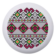 Ukrainian Folk Seamless Pattern Ethnic Ornament Border Element Traditional Dento Box With Mirror