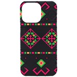 Ukrainian Folk Seamless Pattern Ethnic Ornament Border Element Traditional iPhone 15 Pro Max Black UV Print PC Hardshell Case Front