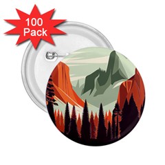 Mountains 2 25  Buttons (100 Pack) 