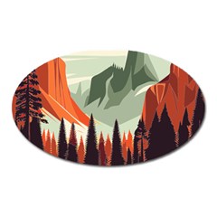 Mountains Oval Magnet by Salmanaz77