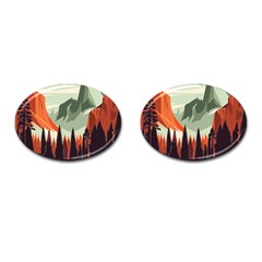 Mountains Cufflinks (oval)