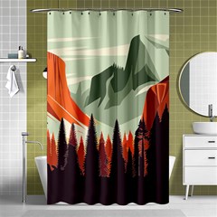 Mountains Shower Curtain 48  X 72  (small) 