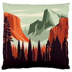 Mountains Large Cushion Case (one Side) by Salmanaz77