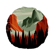 Mountains Standard 15  Premium Round Cushions