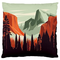 Mountains Large Premium Plush Fleece Cushion Case (two Sides)