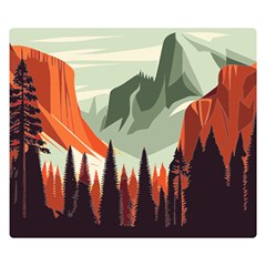 Mountains Two Sides Premium Plush Fleece Blanket (kids Size)