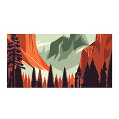 Mountains Satin Wrap 35  X 70 