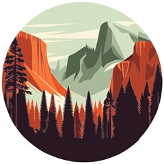 Mountains Wooden Puzzle Round