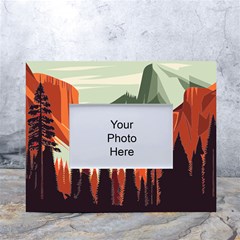 Mountains White Tabletop Photo Frame 4 x6  by Salmanaz77