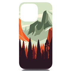 Mountains Iphone 14 Pro Max Black Uv Print Pc Hardshell Case by Salmanaz77