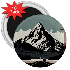 Mountains 3  Magnets (10 Pack) 