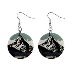 Mountains Mini Button Earrings