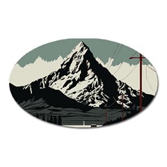 Mountains Oval Magnet by Salmanaz77