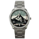 Mountains Sport Metal Watch Front