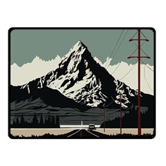 Mountains Two Sides Fleece Blanket (small)