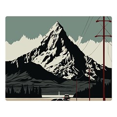 Mountains Two Sides Premium Plush Fleece Blanket (large)