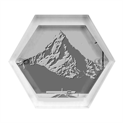 Mountains Hexagon Wood Jewelry Box