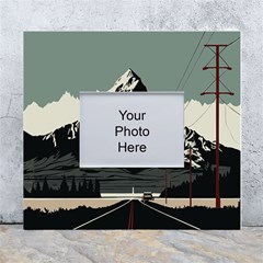 Mountains White Wall Photo Frame 5  X 7  by Salmanaz77