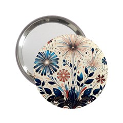 Flowers Bloom Blossom Flora Modern 2 25  Handbag Mirrors by Salmanaz77