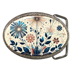 Flowers Bloom Blossom Flora Modern Belt Buckles