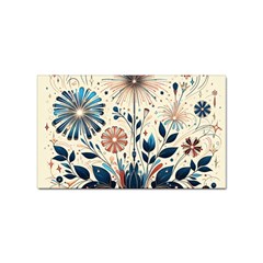 Flowers Bloom Blossom Flora Modern Sticker Rectangular (100 Pack)