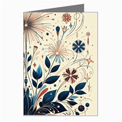 Flowers Bloom Blossom Flora Modern Greeting Card by Salmanaz77