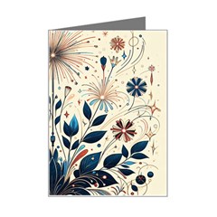 Flowers Bloom Blossom Flora Modern Mini Greeting Card by Salmanaz77