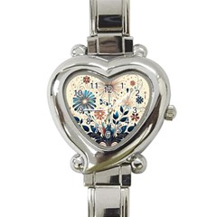 Flowers Bloom Blossom Flora Modern Heart Italian Charm Watch by Salmanaz77